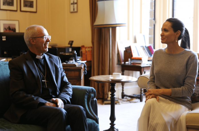 Angelina Jolie und Erzbischof Justin Welby