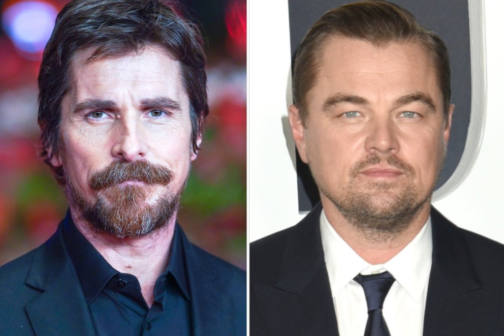 Christian Bale (l.) sieht seinen Schauspiel-Kollegen Leonardo DiCaprio an der absoluten Spitze der Hollywood-Hiercharchie. / Source: YLMJ/AdMedia/ImageCollect.com/Denis Makarenko/Shutterstock.com