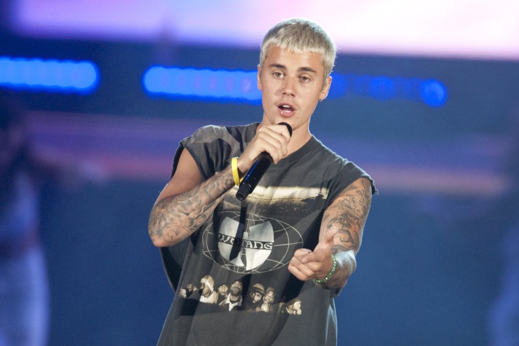 Justin Bieber auf der Bühne. / Source: Jack Fordyce/Shutterstock