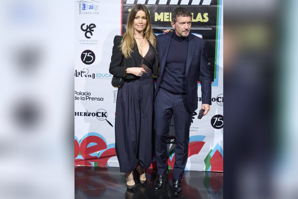 Antonio Banderas und Nicole Kimpel bei einem Event in Madrid. / Source: imago/Cover-Images
