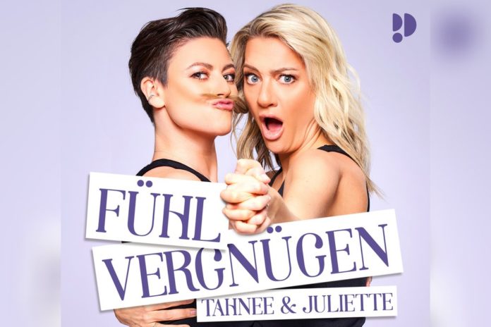 Tahnee & Juliette Schoppmann starten Comedy-Podcast Ein irre lustiges Paar: Komikerin Tahnee (li.) und Sängerin Juliette Schoppmann. / Source: podimo