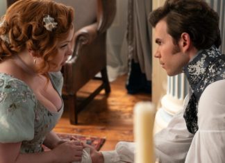 Neue Folgen sind da: Noch nie hatte “Bridgerton” mehr Zuschauer "Bridgerton": Nicola Coughlan als Penelope Featherington und Luke Newton als Colin Bridgerton in Staffel drei. / Source: LIAM DANIEL/NETFLIX