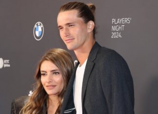 Dreh in Thailand: Sophia Thomalla verpasst Alexander Zverevs Triumph Bei der BMW Players Night in München posierten Sophia Thomalla und Alexander Zverev im April Arm in Arm für die Fotografen. / Source: IMAGO/Lackovic
