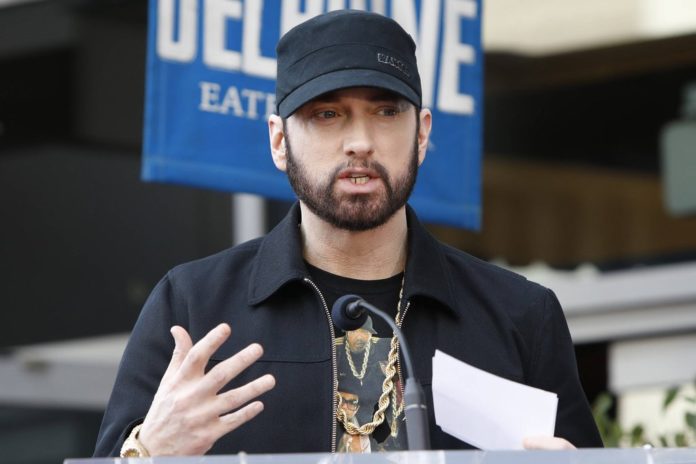 Ob Eminem auch eine Rede zu Ehren des Brautpaares hielt, ist nicht verbrieft. / Source: imago/ZUMA Wire