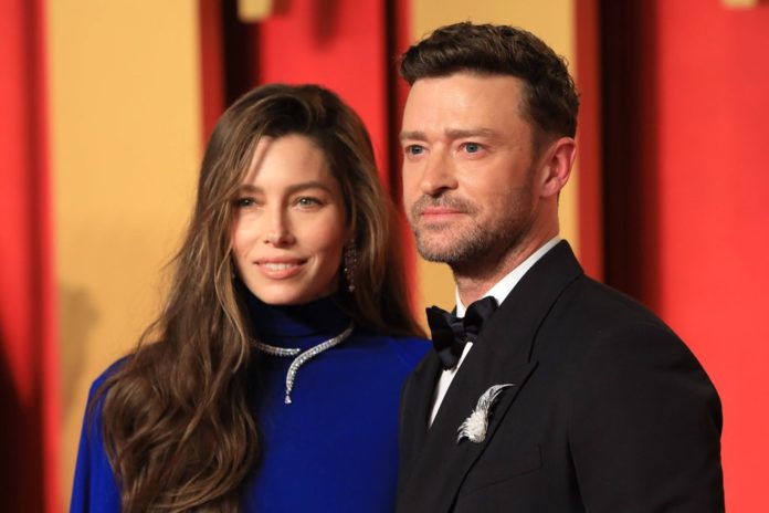 Justin Timberlake und Jessica Biel im vergangenen März. / Source: imago images/ZUMA Wire