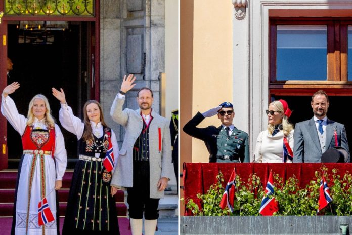 Prinzessin Ingrid Alexandra von Norwegen überraschte beim Nationalfeiertag einmal in der traditionellen Tracht sowie einmal in ihrer Militäruniform. / Source: imago/PPE / IMAGO/PPE