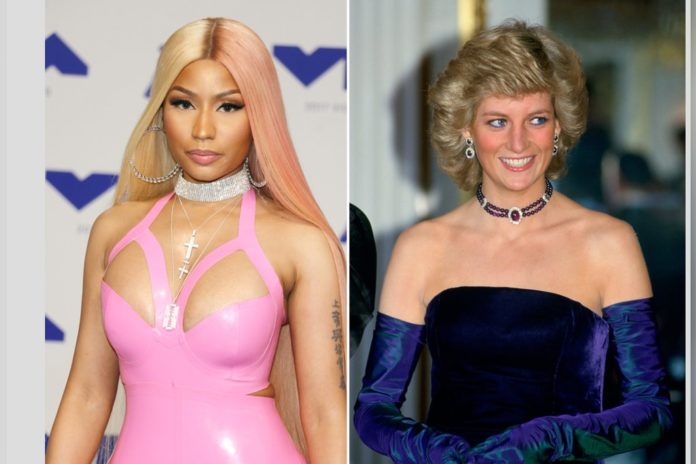 Auf ihrem Konzert in Birmingham hat Rapperin Nicki Minaj der verstorbenen Prinzessin Diana gedacht. / Source: Tinseltown/Shutterstock / Getty/Tim Graham Photo Library via Getty Images