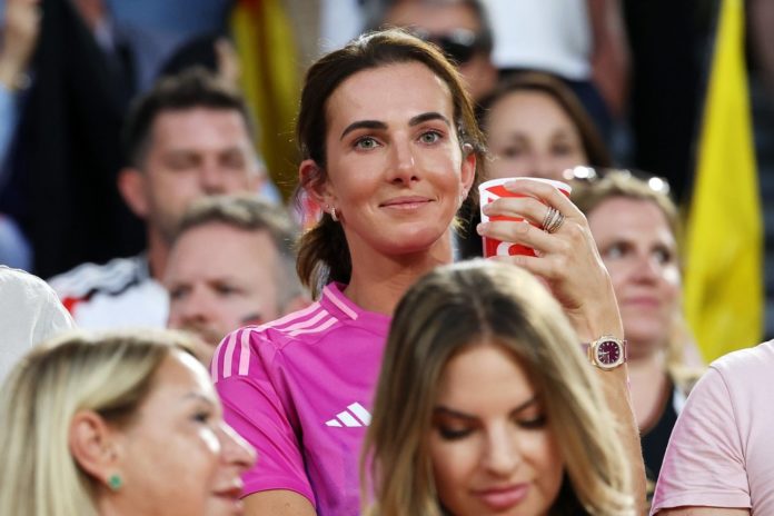 Lisa Müller im Dortmunder Stadion. / Source: Alexander Hassenstein/Getty Images