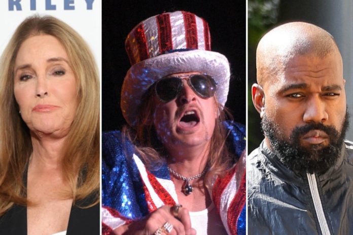 Gehören zu den Fans von Donald Trump: Caitlyn Jenner, Kid Rock und Skandal-Rapper Kanye 