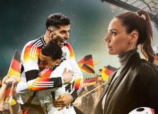 “Deutschland. Fußball. Sommermärchen 2024”: Diese EM-Dokus lohnen sich In "Deutschland. Fußball. Sommermärchen 2024?" wandelt Esther Sedlaczek auf den Spuren von König Fußball. / Source: BR/picture alliance/GES/Valerio