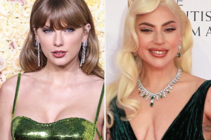 Taylor Swift (l.) setzt sich für ihre geschätzte Kollegin Lady Gaga ein. / Source: Fred Duval/Shutterstock.com/Xavier Collin/Image Press Agency/ImageCollect