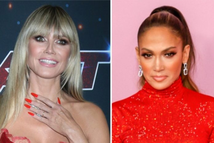 Heidi Klum (l.) und Jennifer Lopez sind zwei der vielen Stars, die am Vatertag etwas gepostet haben. / Source: Ovidiu Hrubaru/Shutterstock.com / Kathy Hutchins/Shutterstock