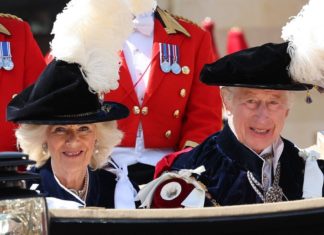 Charles III. und Camilla nehmen an traditioneller Prozession teil König Charles III. und Königin Camilla am diesjährigen "Garter Day" auf Schloss Windsor. / Source: imago images/i Images