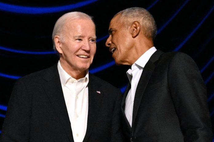 US-Präsident Joe Biden (l.) kann sich in jeder Hinsicht auf die Unterstützung von Barack Obama verlassen. / Source: getty/MANDEL NGAN / AFP via Getty Images