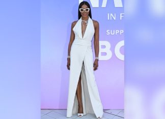 Ganz in Weiß: Naomi Campbell legt in London High-Fashion-Auftritt hin Naomi Campbell bei der V&A Sommerparty. / Source: imago/PA Images